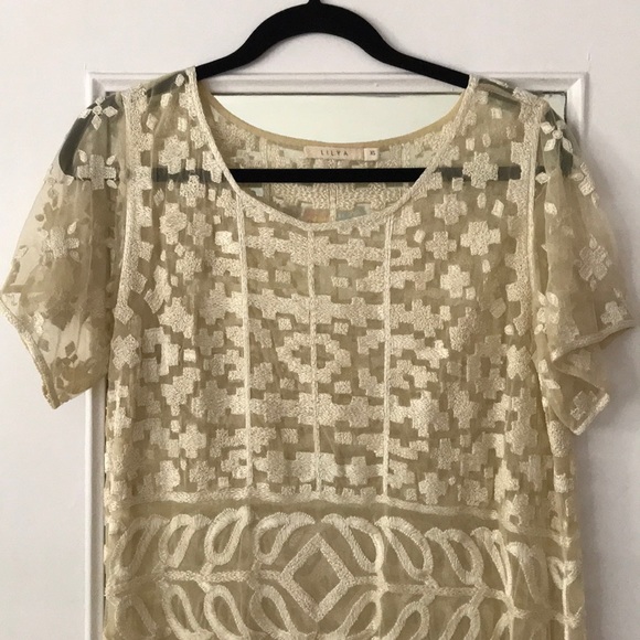 Embroidered Ivory Lilya Dress - Picture 2 of 5